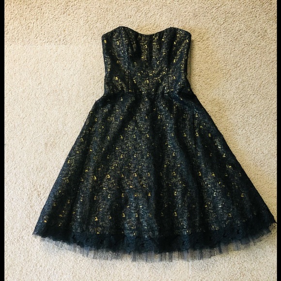 Nicole Miller 100% Silk Lace Dress 6 Prom Formal Party Chic Tulle Lace Ballgown - Picture 14 of 16